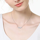 Moissanite Round Cut 4mm Stone Pendant Necklace in 925 Sterling Silver