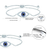 925 Silver Evil Eye Moissanite Bracelet for Women