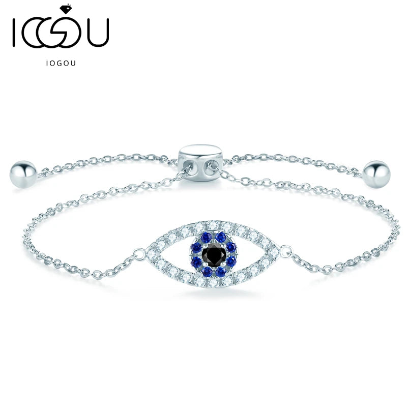 925 Silver Evil Eye Moissanite Bracelet for Women