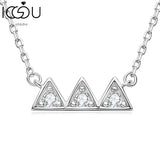 925 Sterling Silver Mountain Moissanite Necklace for Women 2.5mm D Pendant
