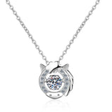 Zodiac Dancing Pendant Necklace Jewelry Gift For Women