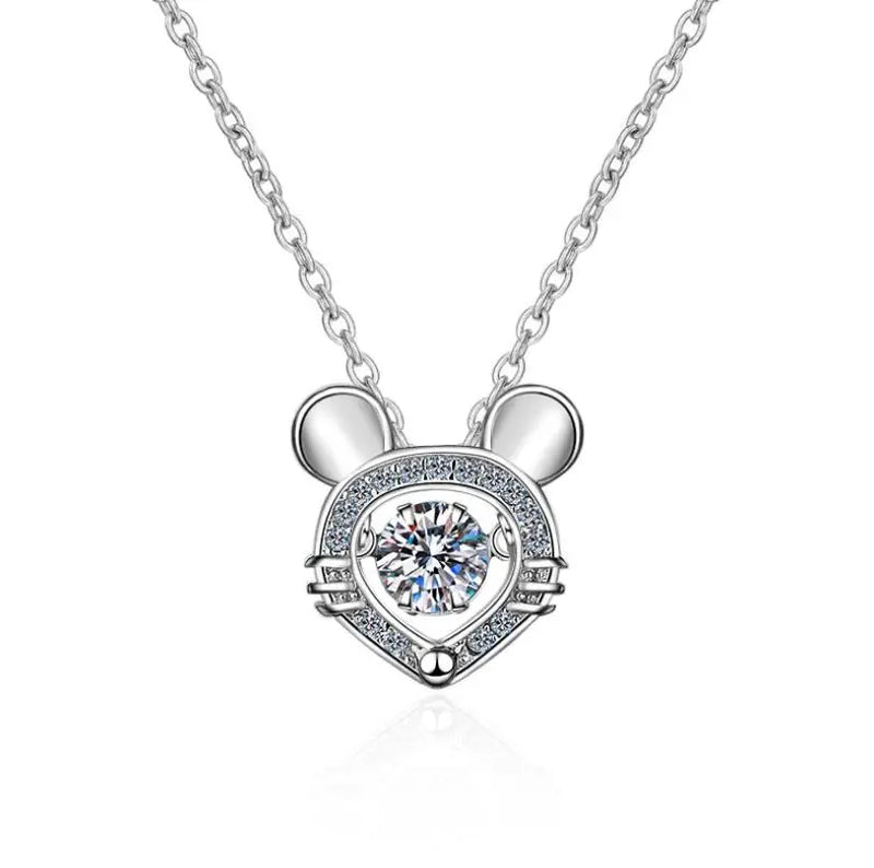 Zodiac Dancing Pendant Necklace Jewelry Gift For Women