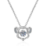 Zodiac Dancing Pendant Necklace Jewelry Gift For Women