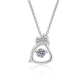 Zodiac Dancing Pendant Necklace Jewelry Gift For Women