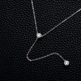 Moissanite Diamond Necklace Tassel Pendant 925 Sterling Silver