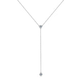 Moissanite Diamond Necklace Tassel Pendant 925 Sterling Silver