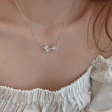 Rose Flower Necklace 925 Sterling Silver Tulips Pendant Fine Jewelry