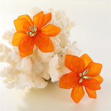 Geometric Flower Stud Earrings Acrylic Brinco Jewelry