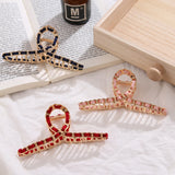 Metal Hollow Geometric Hair Claw Ladies Cross Crab Bath Clip