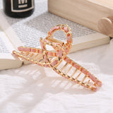 Metal Hollow Geometric Hair Claw Ladies Cross Crab Bath Clip
