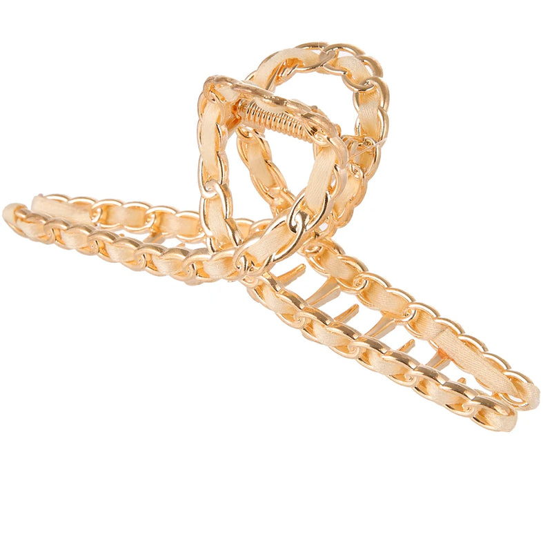 Metal Hollow Geometric Hair Claw Ladies Cross Crab Bath Clip
