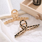 Metal Hollow Geometric Hair Claw Ladies Cross Crab Bath Clip
