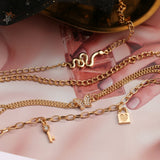 Bohemian Animal Anklet Set Retro Butterfly Snake Lock Beach Anklet