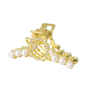 Geometric Pearl Crystal Hair Clips Hair Accessories