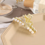 Geometric Pearl Crystal Hair Clips Hair Accessories