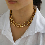 Punk Geometric Chain Choker Necklace for Women