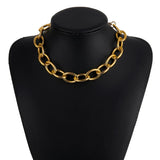 Punk Geometric Chain Choker Necklace for Women