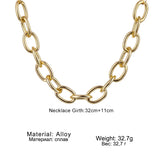 Punk Geometric Chain Choker Necklace for Women