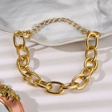 Punk Geometric Chain Choker Necklace for Women