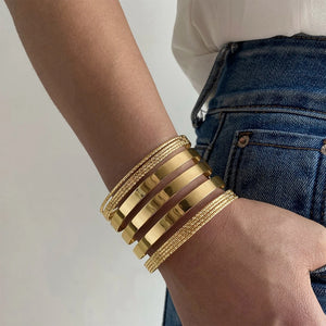Exaggerated Metal Bracelet for Women Adjustable Bangle