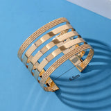 Exaggerated Metal Bracelet for Women Adjustable Bangle