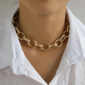 Punk Thick Chain Choker Necklace Gothic Clavicle Jewelry