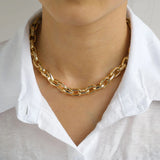 Punk Heavy Metal Chain Choker Necklace Women Goth Jewelry