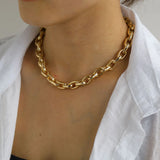 Punk Heavy Metal Chain Choker Necklace Women Goth Jewelry