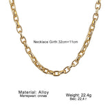 Punk Heavy Metal Chain Choker Necklace Women Goth Jewelry