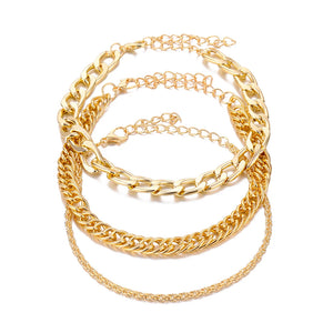 Bohemian Chain Anklets Set for Women