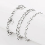 Vintage Love Heart Geometric Anklet for Women's Bohemian Summer Beach