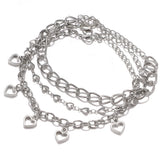 Vintage Love Heart Geometric Anklet for Women's Bohemian Summer Beach