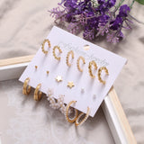 Pearl Circle Geometric Earrings Jewelry Gift