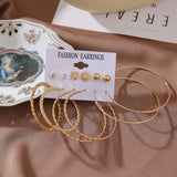 Women's Oversized Circle Round Hoop Earring Set