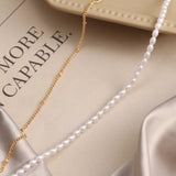 Women's Pearl Bead Chain Collar Necklace Bohemian Jewelry Gift
