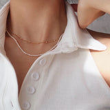 Women's Pearl Bead Chain Collar Necklace Bohemian Jewelry Gift