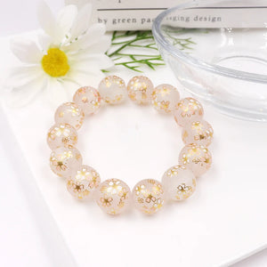 IPIRIDY Elastic Printed Glass Crystal Bead Therapy Crystal - 8mm - Birthday Gift