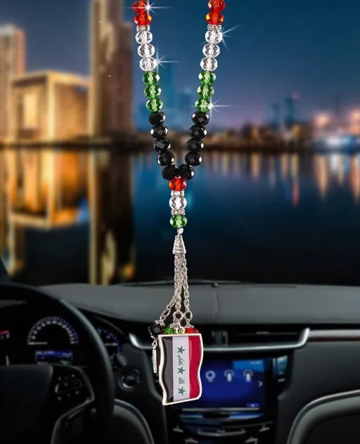 IRAQ Necklace Prayer Beads Rosary Iraqi Flag Sticker Coin
