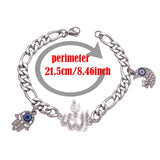 Islamic Allah Crescent Moon Star Stainless Steel Bangle