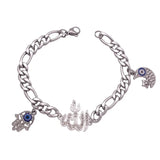 Islamic Allah Crescent Moon Star Stainless Steel Bangle