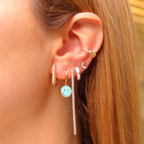 Mixed Set: Zircon Ear Cuffs Dangles