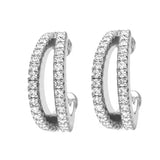 Fashionable Rhinestone Filled Ear Cuff Stackable Clip Earrings