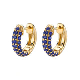 Colored Zircon Hoop Earrings Plated Ear Cuffs Heart Drop Dangle Earrings