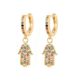 Colorful Zircon Dangle Earrings for Women