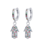 Colorful Zircon Dangle Earrings for Women
