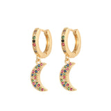 Colorful Zircon Dangle Earrings for Women