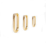 Punk Zircon Geometric Hoop Earrings Set