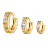 Punk Zircon Geometric Hoop Earrings Set