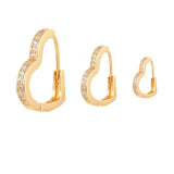Punk Zircon Geometric Hoop Earrings Set