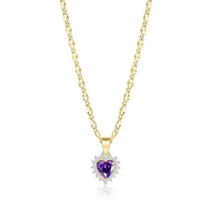 Colorful Zircon Heart of The Ocean Necklace Pendant Jewelry